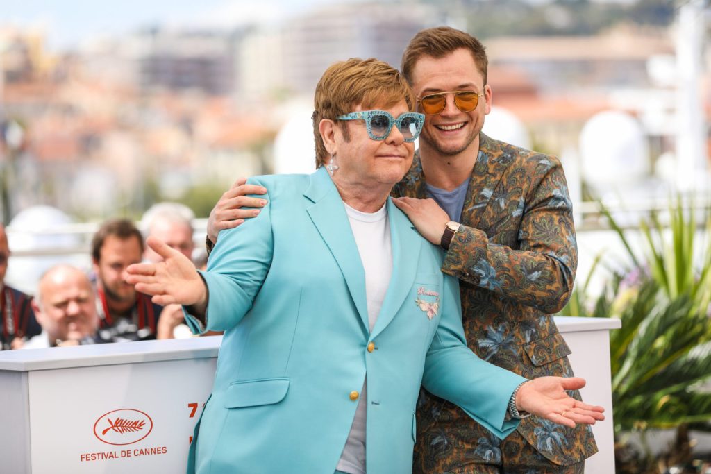 Elton John and Actor attend Taron Egerton the photocall for “Rocketman” during the 72nd annual Cannes Film Festival