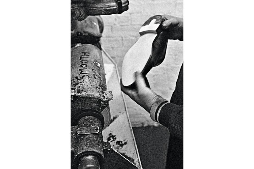 John Lobb – Hand-Fitting the Sole in Progress