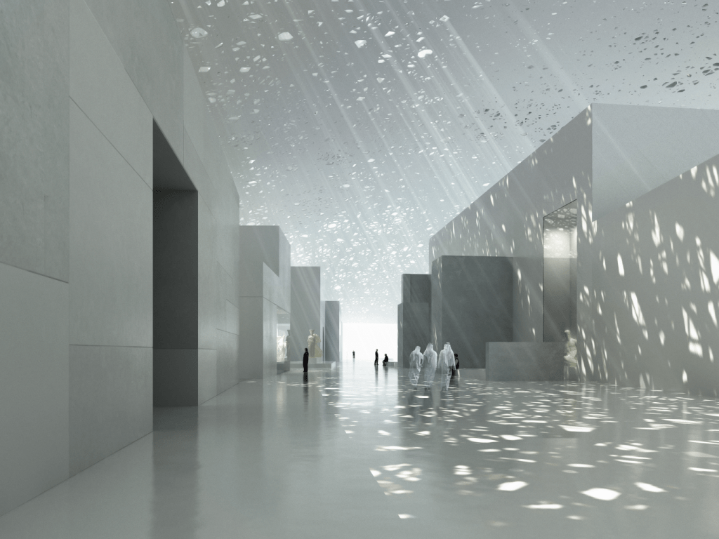 Interior view Louvre Abu Dhabi / TDIC – ARCHITECTE JEAN NOUVEL